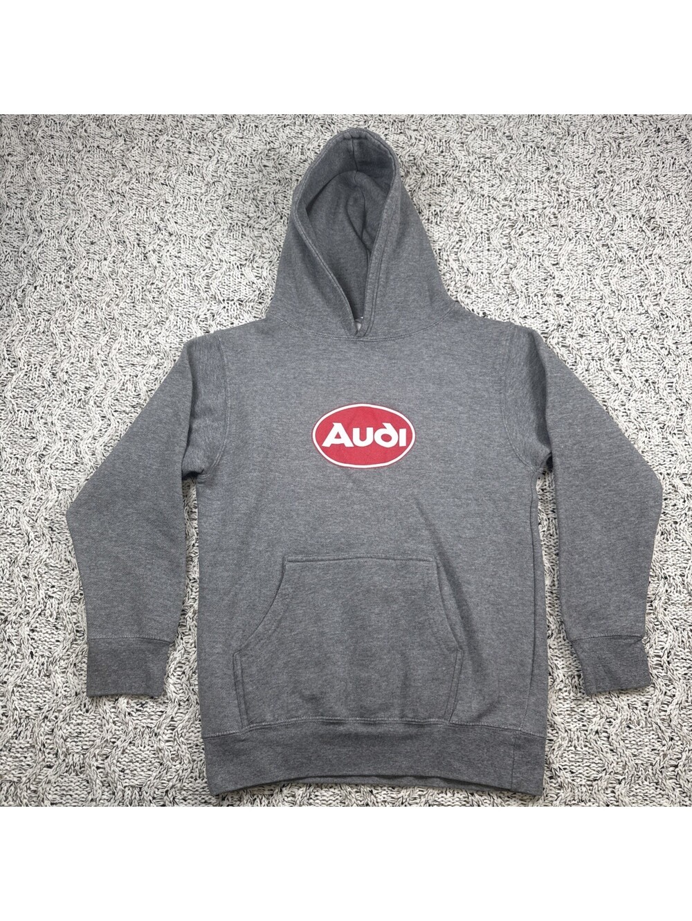 Ouray Sportswear Youth L Audi Hoodie Gray Graphic Pullover Colorado Sweatshirt